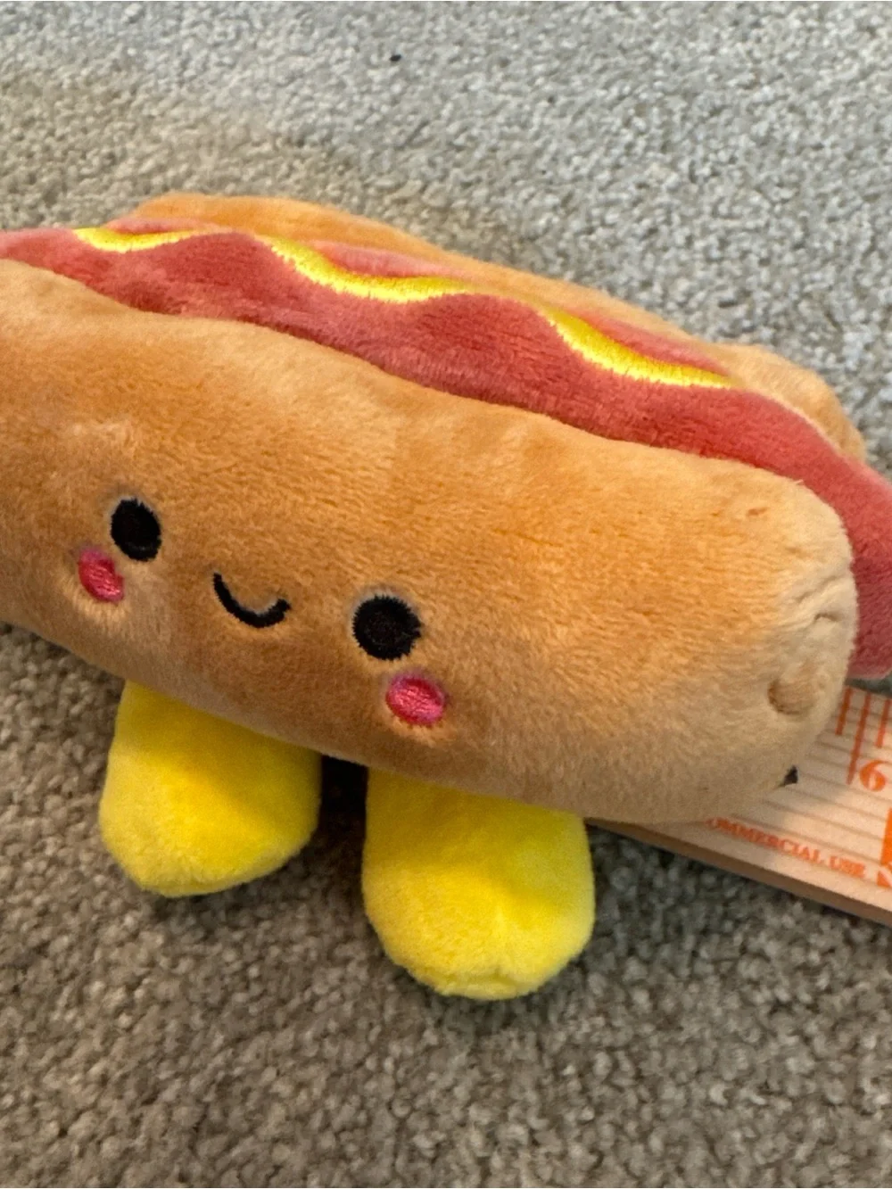 Hallmark Mini Hot Dog Plush 6” EUC!